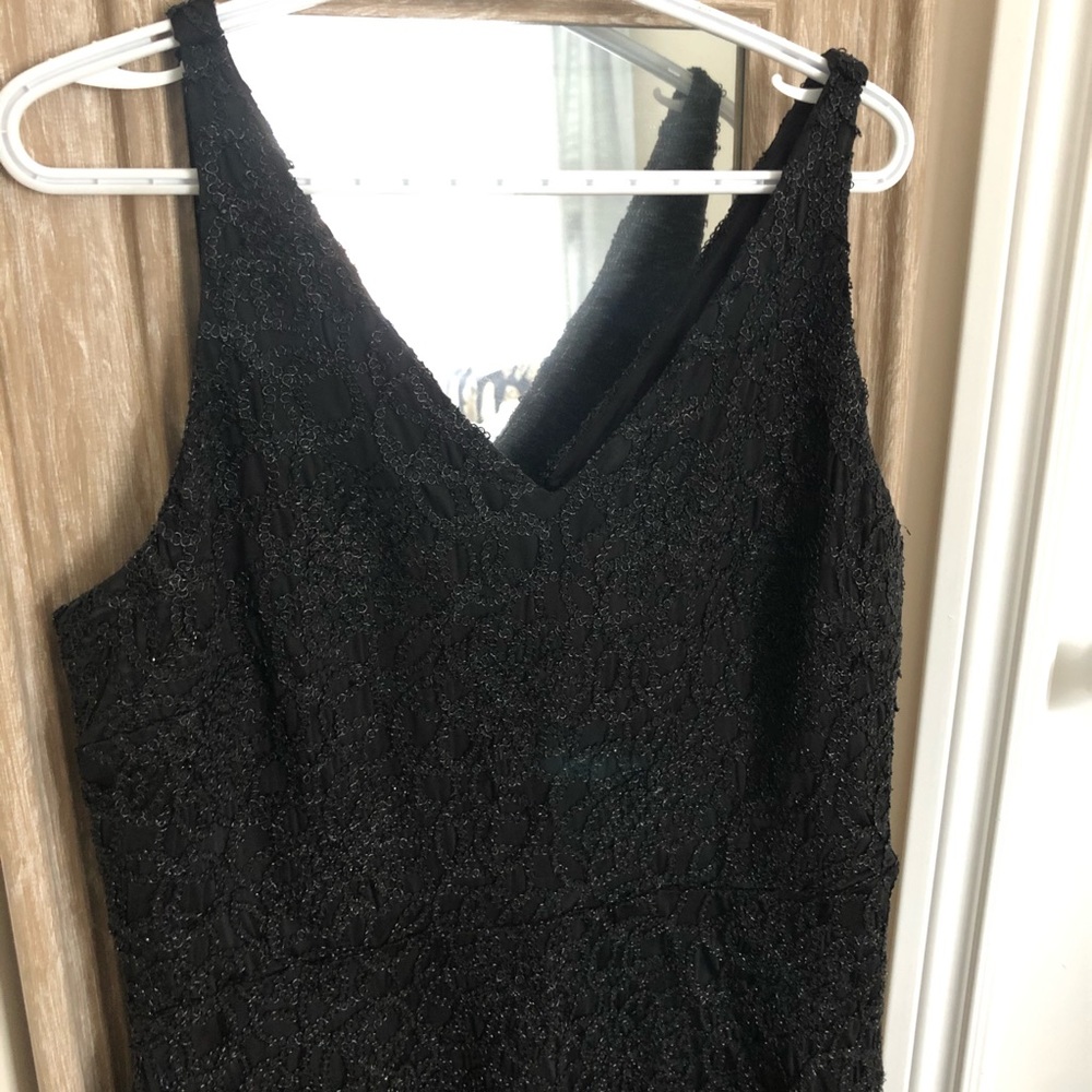 Black, hi-lo cocktail dress with POCKETS!